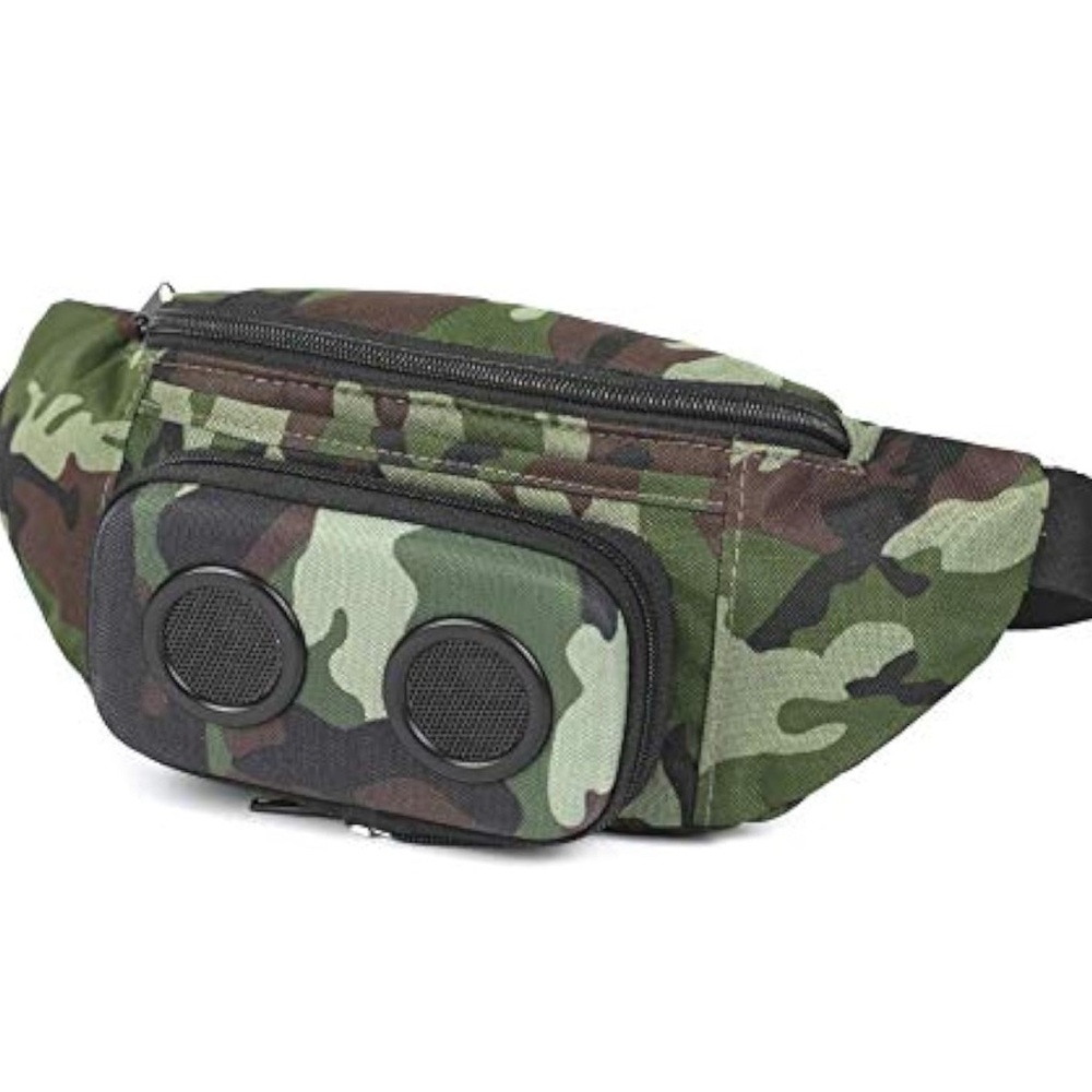 Camouflage Fanny Pack with Speakers
